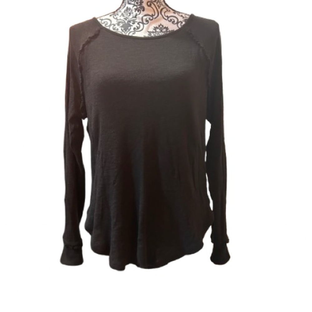 LC Lauren Conrad Women's Size XS Black Raglan Sleeve Tunic Top